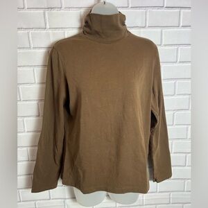 HANNAH women Cozy Brown Turtleneck Sweater/size M